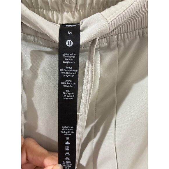 Lululemon men’s ABC Jogger Light Gray Size Medium Pull String Waistband Stretch - Picture 4 of 8